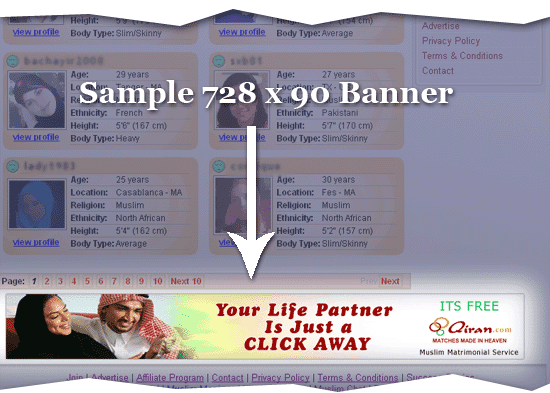 sample 728x90 banner placement